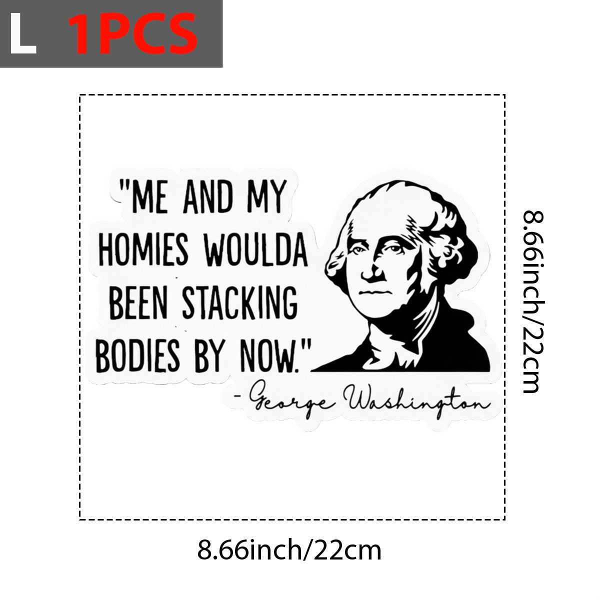 DTF Heat Transfer Iron On Sticker George Washington Quote Historical Humor Graphic for Patriotic Apparel Bags Jackets and Home Decor - 7
