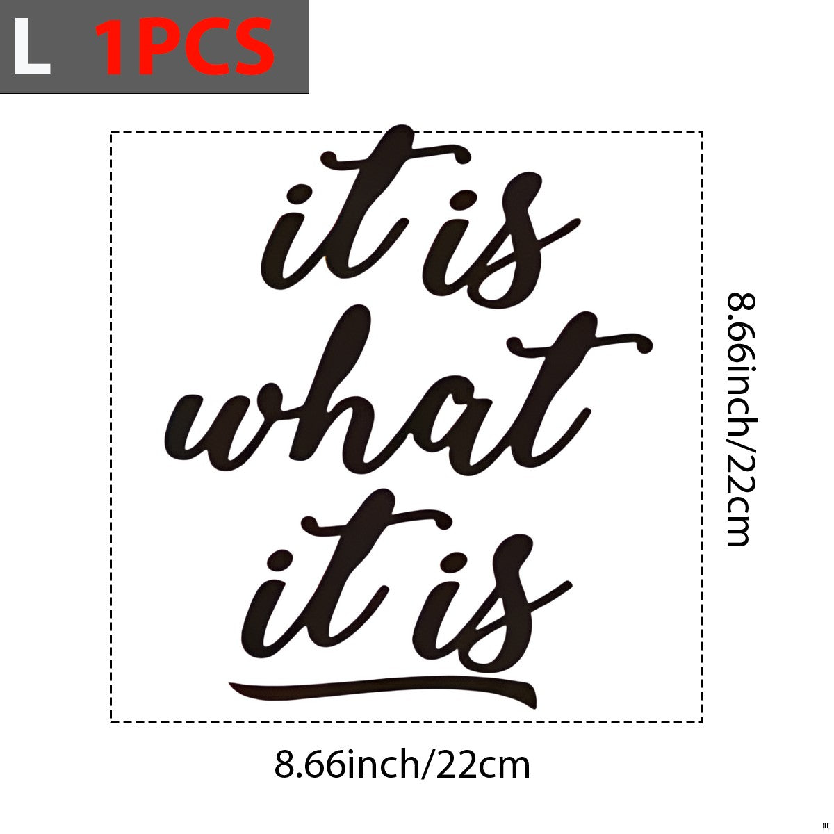DTF Heat Transfer Iron On Sticker It Is What It Is Bold Lettering for Apparel Tote Bags Jackets and Home Decor - 7