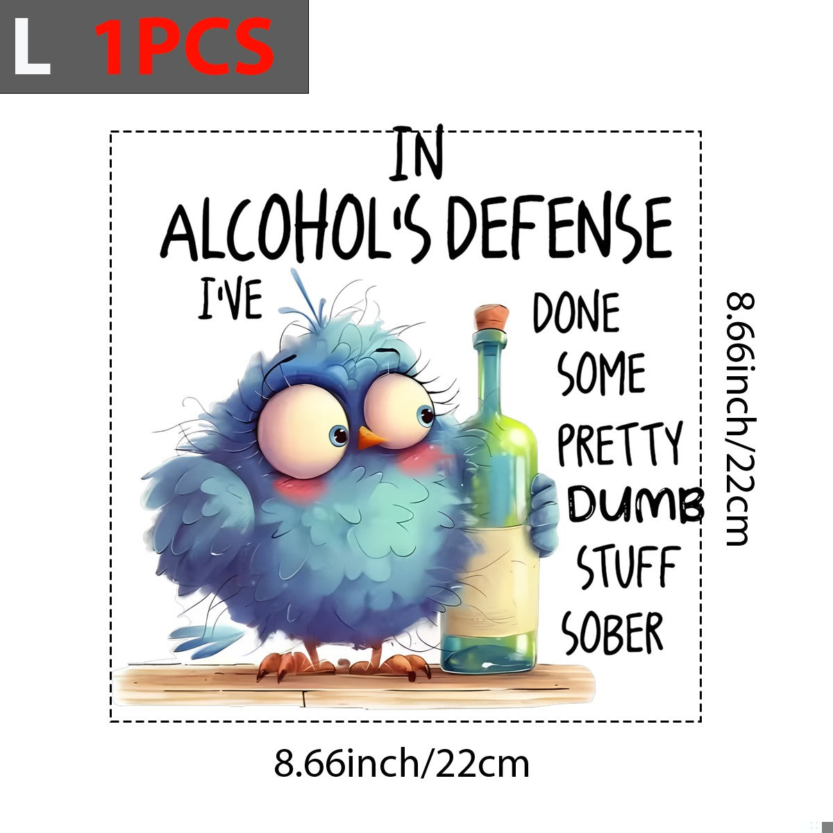 DTF Heat Transfer Iron On Sticker Funny Drunk Owl Graphic for Halloween Party Favors T Shirts Bags and Home Decor - 7