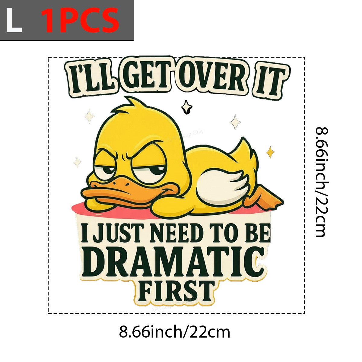 DTF Heat Transfer Iron On Sticker Iron On Heat Transfers Cute Cartoon Duck Design Funny Lettering for T Shirts Hoodies Local Warehouse - 7