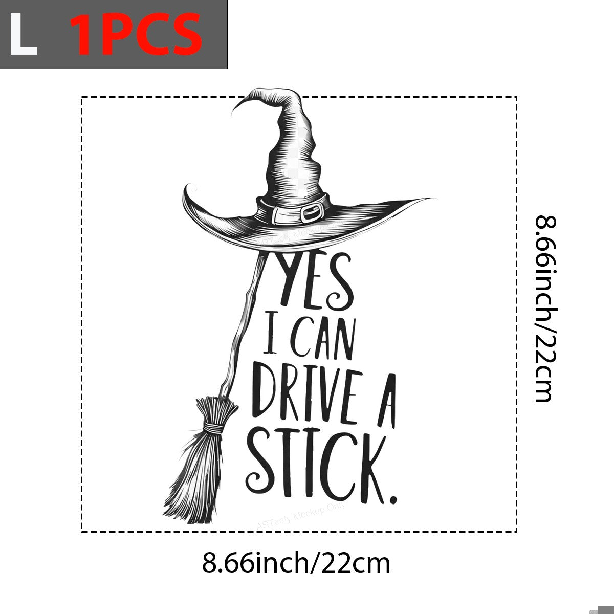 DTF Heat Transfer Iron On Sticker Iron On Transfers for T Shirts Witch Hat Broomstick Halloween Theme Heat Press Ready for Apparel Local Warehouse - 7