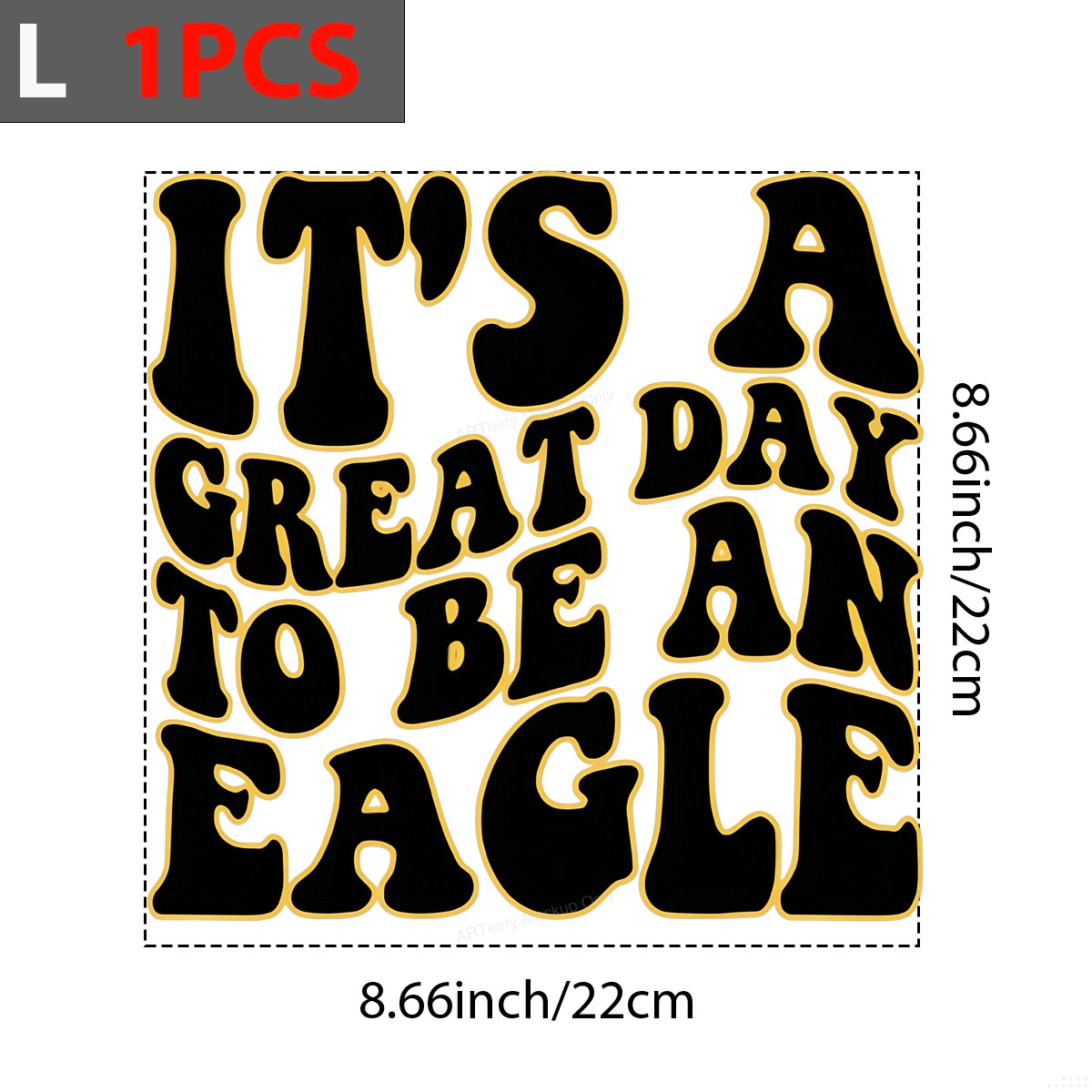 DTF Heat Transfer Iron On Sticker Iron On Transfers for T Shirts Bold Eagle Inspired Motivational Lettering for School Spirit Apparel Local Warehouse - 7
