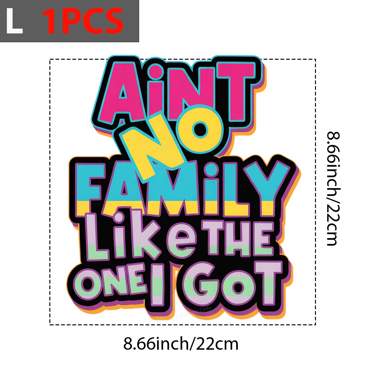 DTF Heat Transfer Iron On Sticker DTF Transfers Ready to Press Colorful Family Quote Design for T Shirts Hoodies Local Warehouse - 7