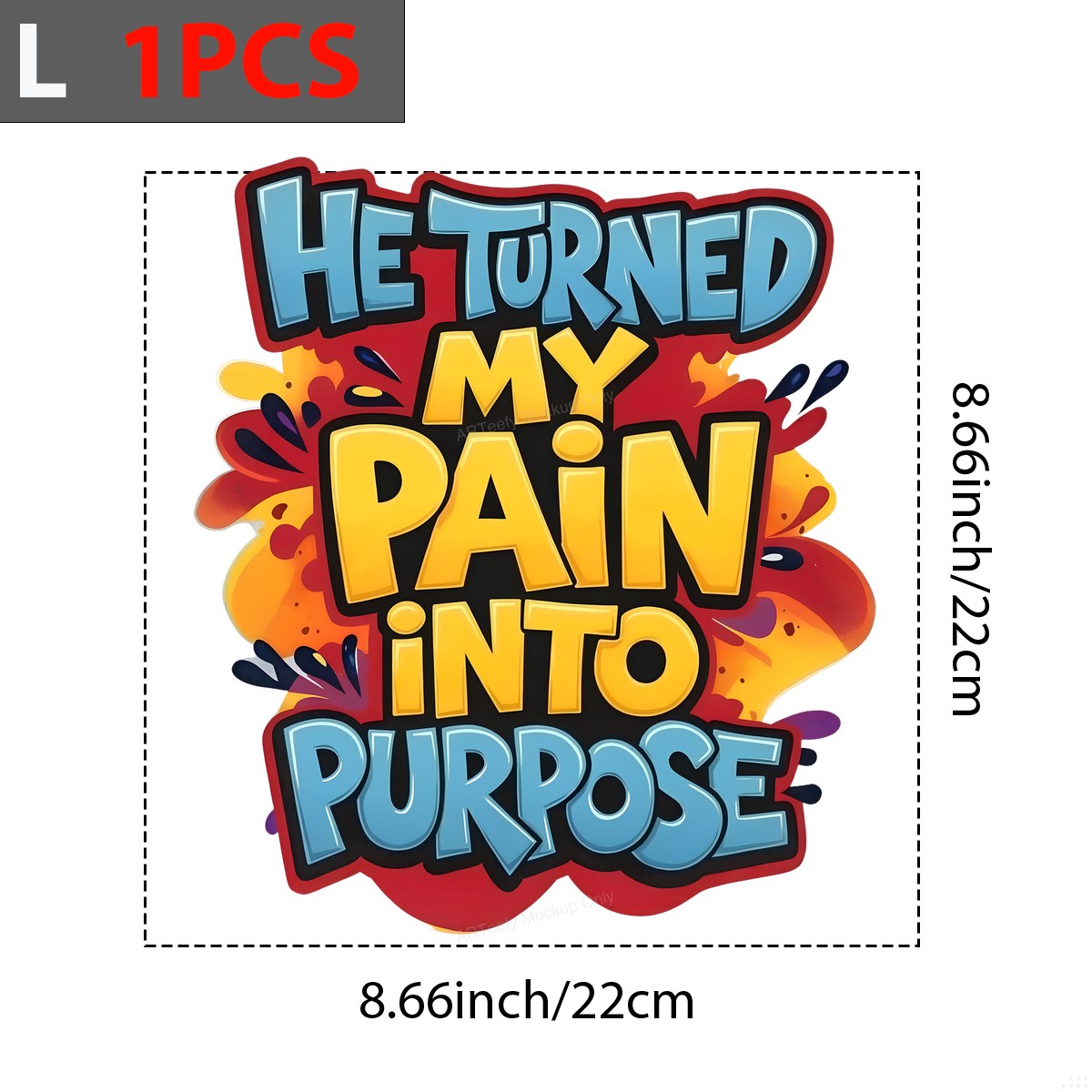 DTF Heat Transfer Iron On Sticker DTF Transfers Ready to Press Motivational Quote Colorful Lettering for T Shirts Hoodies Local Warehouse - 7