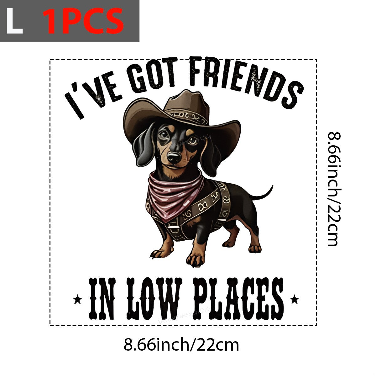 DTF Heat Transfer Iron On Sticker Iron On Transfers for T Shirts Western Dog Design Heat Press Ready for Apparel Jackets Halloween Clearance - 7