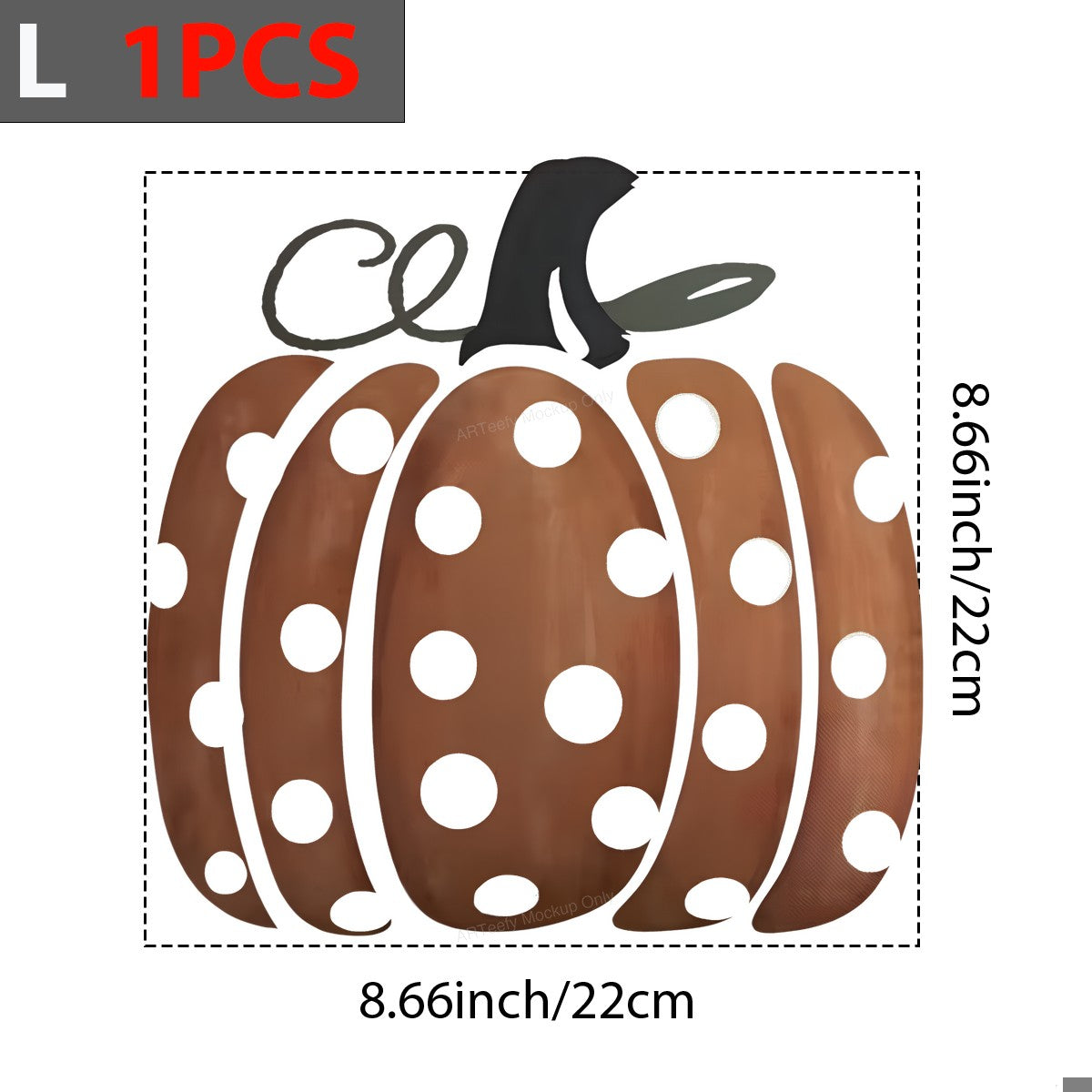 DTF Heat Transfer Iron On Sticker Heat Transfer Designs Ready to Press Polka Dot Pumpkin Fall Iron On Patches for Halloween Decorations Local Warehouse - 7
