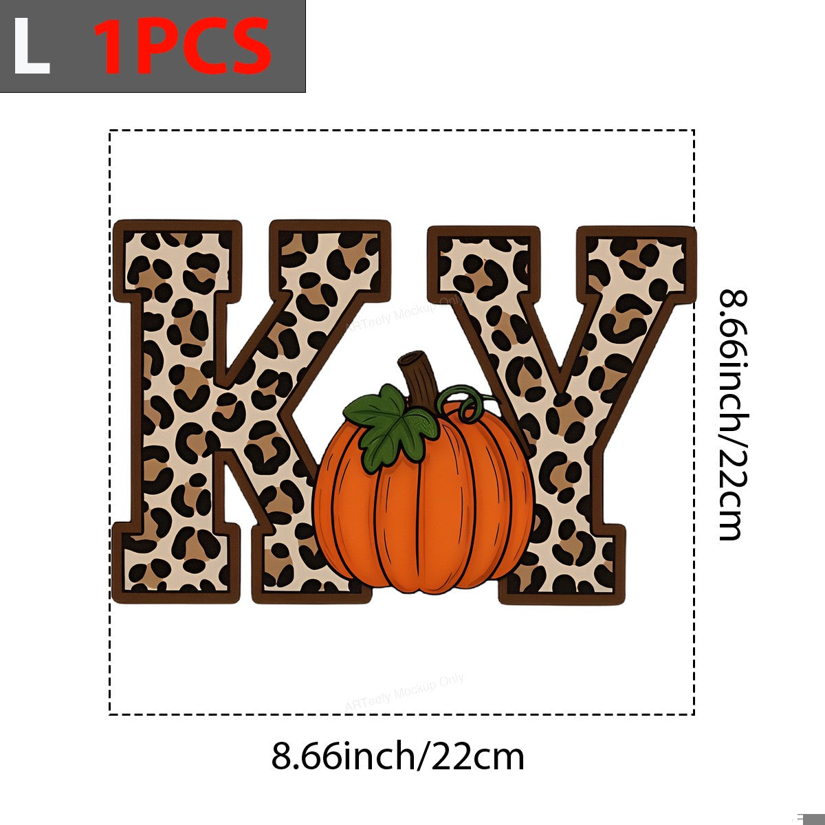 DTF Heat Transfer Iron On Sticker Iron On Transfers for T Shirts Leopard Print KY Pumpkin Fall Iron On Patches Local Warehouse Clearance - 7
