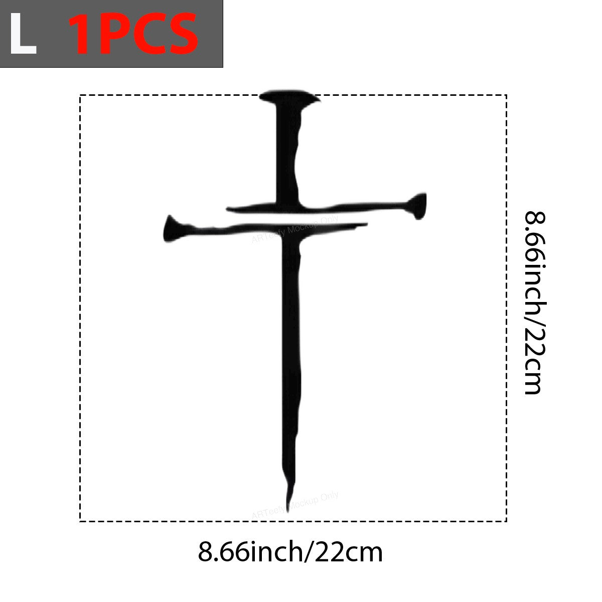 DTF Heat Transfer Iron On Sticker DTF Transfers Ready to Press Religious Cross Design for Apparel Bags Jackets Local Warehouse - 7