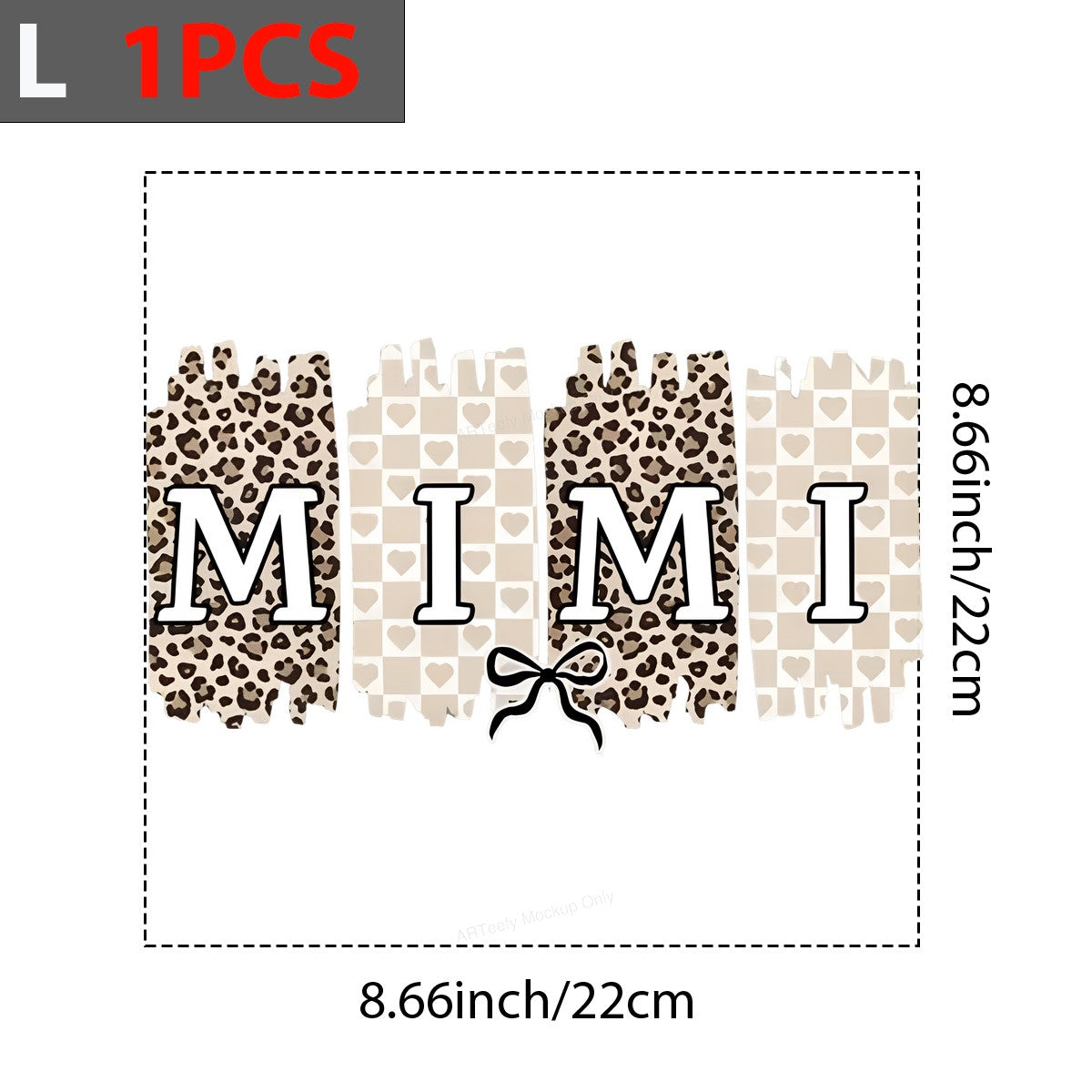 DTF Heat Transfer Iron On Sticker DTF Transfers Ready to Press Leopard Print MIMI Lettering for T Shirts Hoodies Local Warehouse - 7