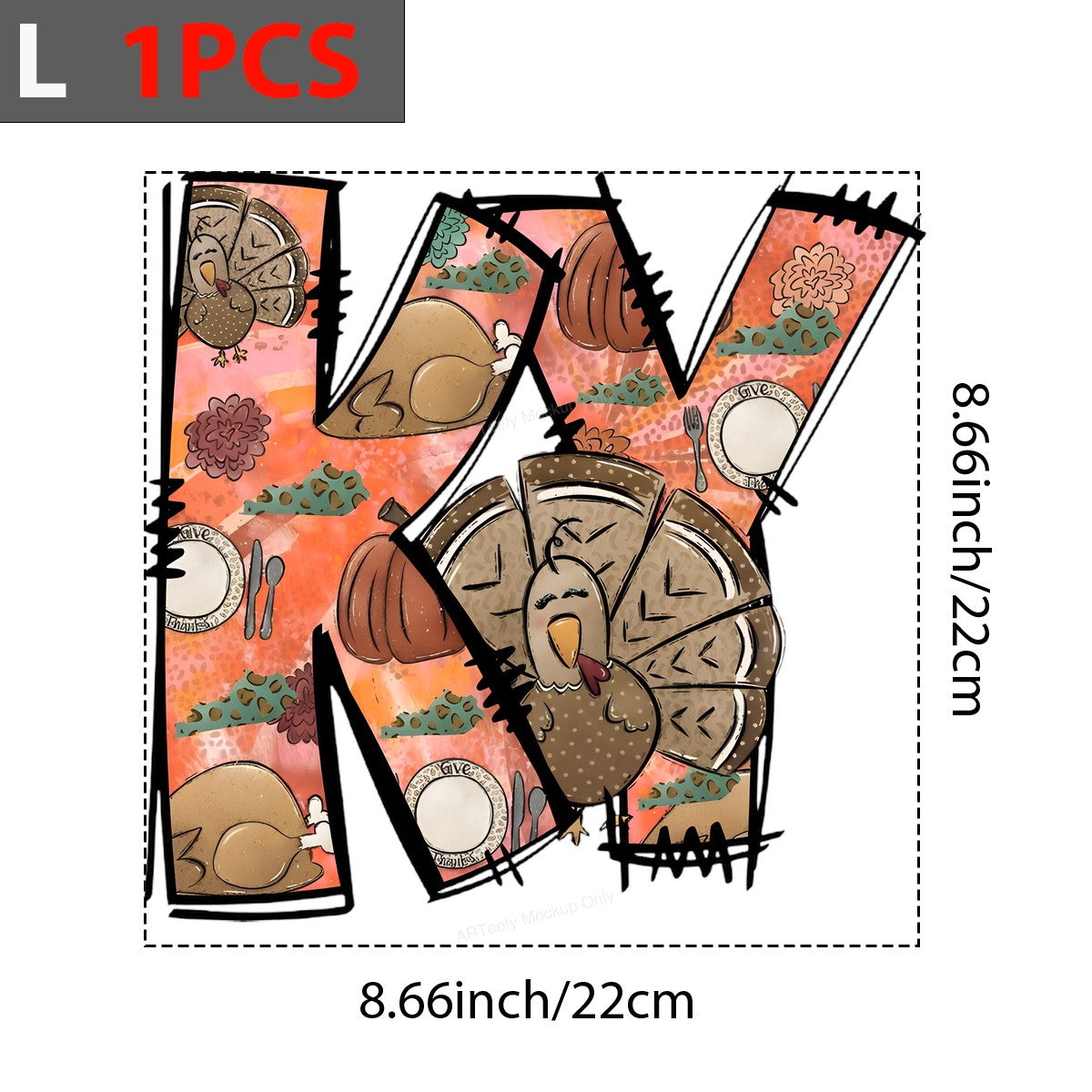 DTF Heat Transfer Iron On Sticker Heat Transfer Designs Ready to Press Thanksgiving Turkey Pattern for Fall Decor T Shirts Local Warehouse - 7