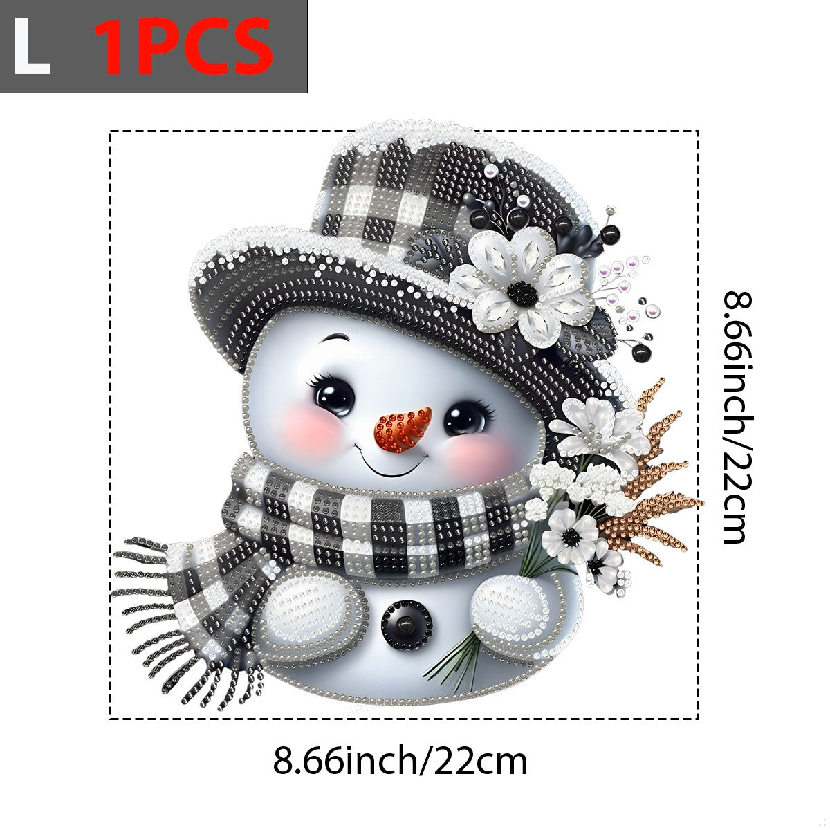 DTF Heat Transfer Iron On Sticker Heat Transfer Designs Ready to Press Snowman with Plaid Scarf and Floral Hat for Christmas Apparel Local Warehouse - 7