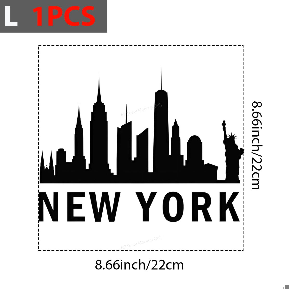 DTF Heat Transfer Iron On Sticker DTF Transfers Ready to Press New York City Skyline Iron On Designs for T Shirts Hoodies Local Warehouse - 7