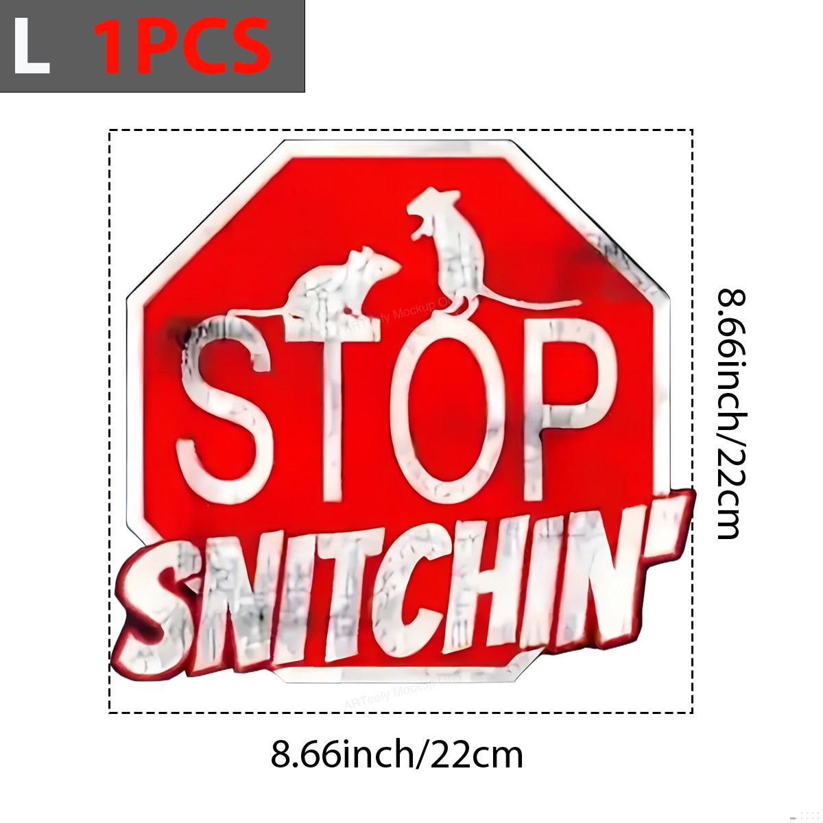 DTF Heat Transfer Iron On Sticker Stop Snitchin Design for T Shirts Hoodies Local Warehouse - 7