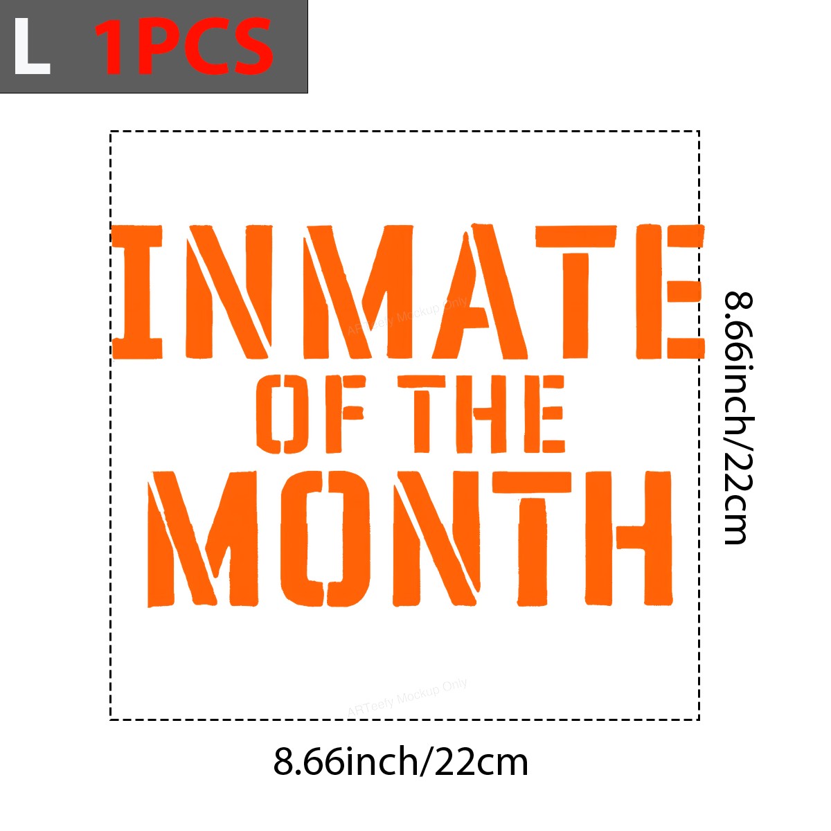 DTF Heat Transfer Iron On Sticker Iron On Transfers for T Shirts Inmate of the Month Lettering Design Halloween Costume Party Favors Clearance - 7