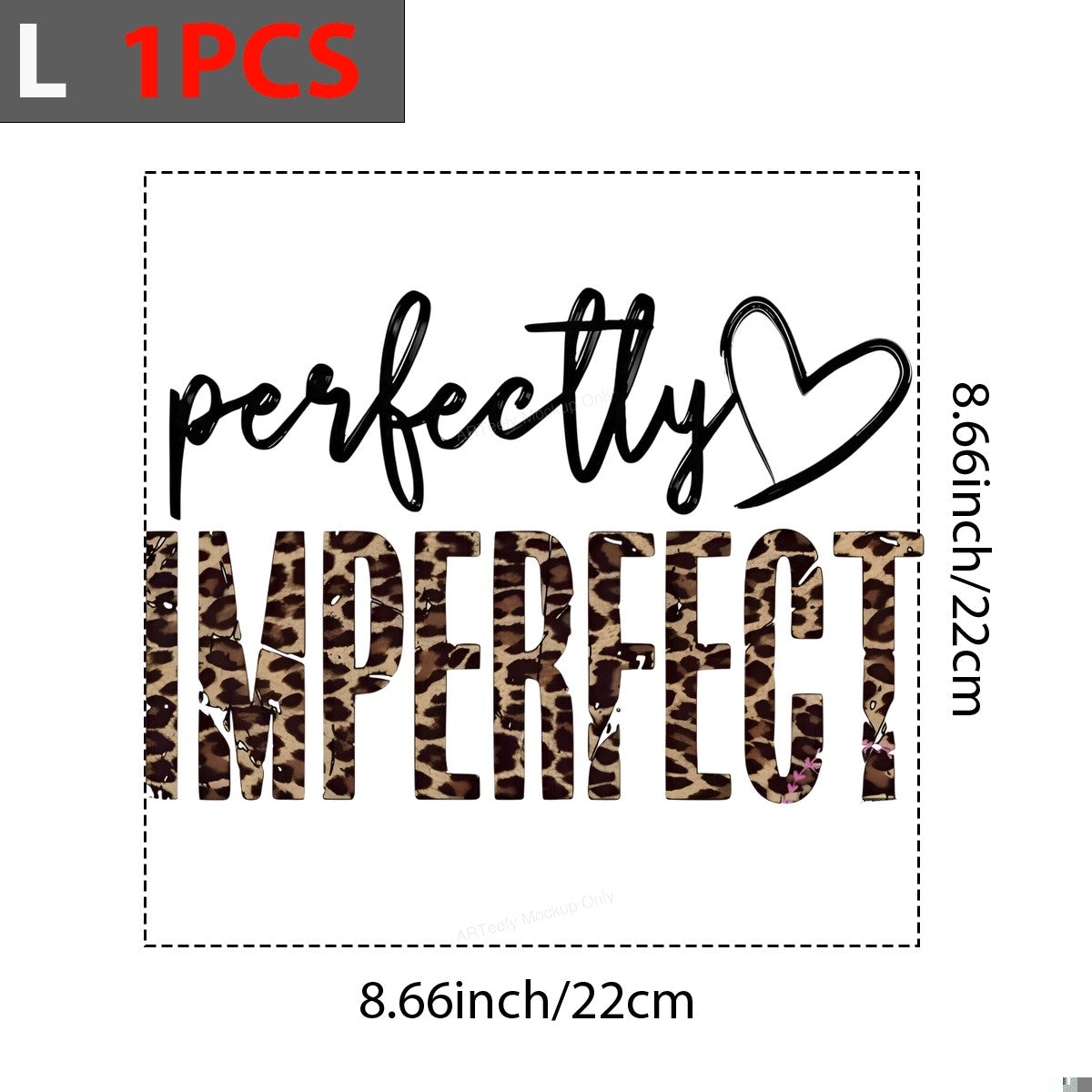 DTF Heat Transfer Iron On Sticker Iron On Transfers for T Shirts Perfectly Imperfect Leopard Pattern Inspirational Design Heat Press Ready Clearance - 7