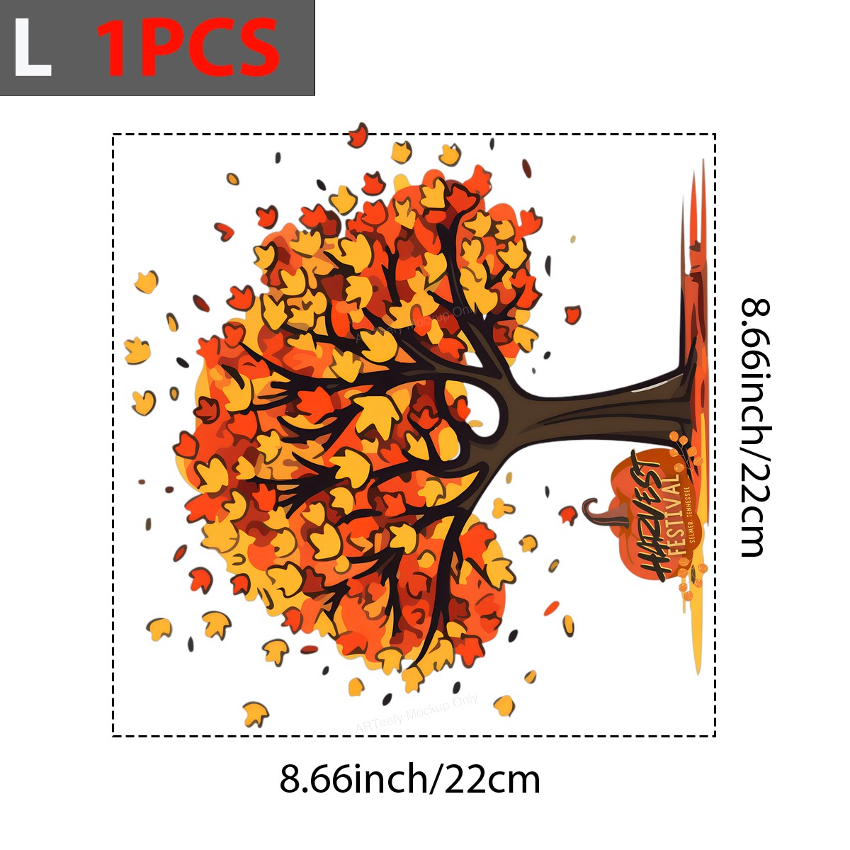 DTF Heat Transfer Iron On Sticker Iron On Heat Transfers Autumn Tree Design Fall Home Decor Thanksgiving Iron On Heat Transfers Clearance - 7