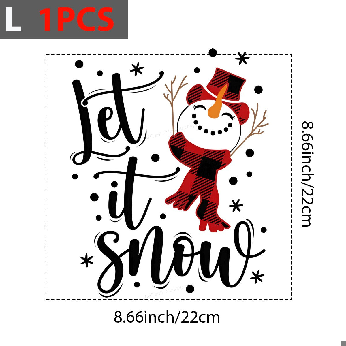DTF Heat Transfer Iron On Sticker Heat Transfer Designs Ready to Press Snowman Plaid Scarf Christmas Winter Decorations for T Shirts Hoodies Local Warehouse - 7