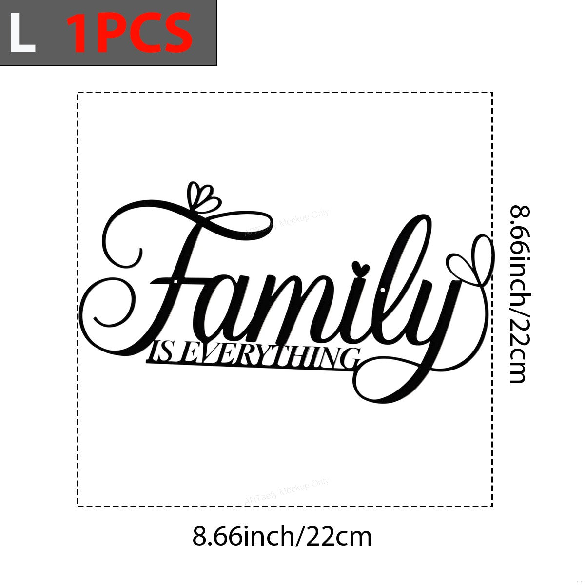 DTF Heat Transfer Iron On Sticker Iron On Transfers for T Shirts Family Is Everything Script Design for Apparel Home Decor Local Warehouse Clearance - 7