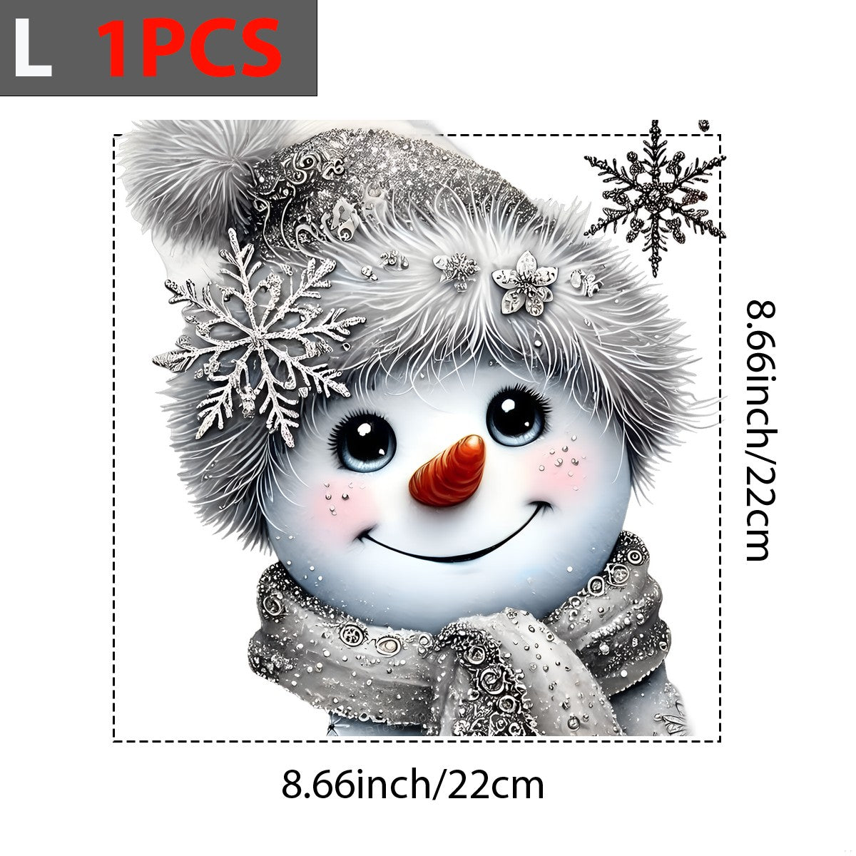 DTF Heat Transfer Iron On Sticker Heat Transfers Ready to Press Elegant Snowflake Winter Hat Scarf Design for Christmas Apparel Local Warehouse - 7