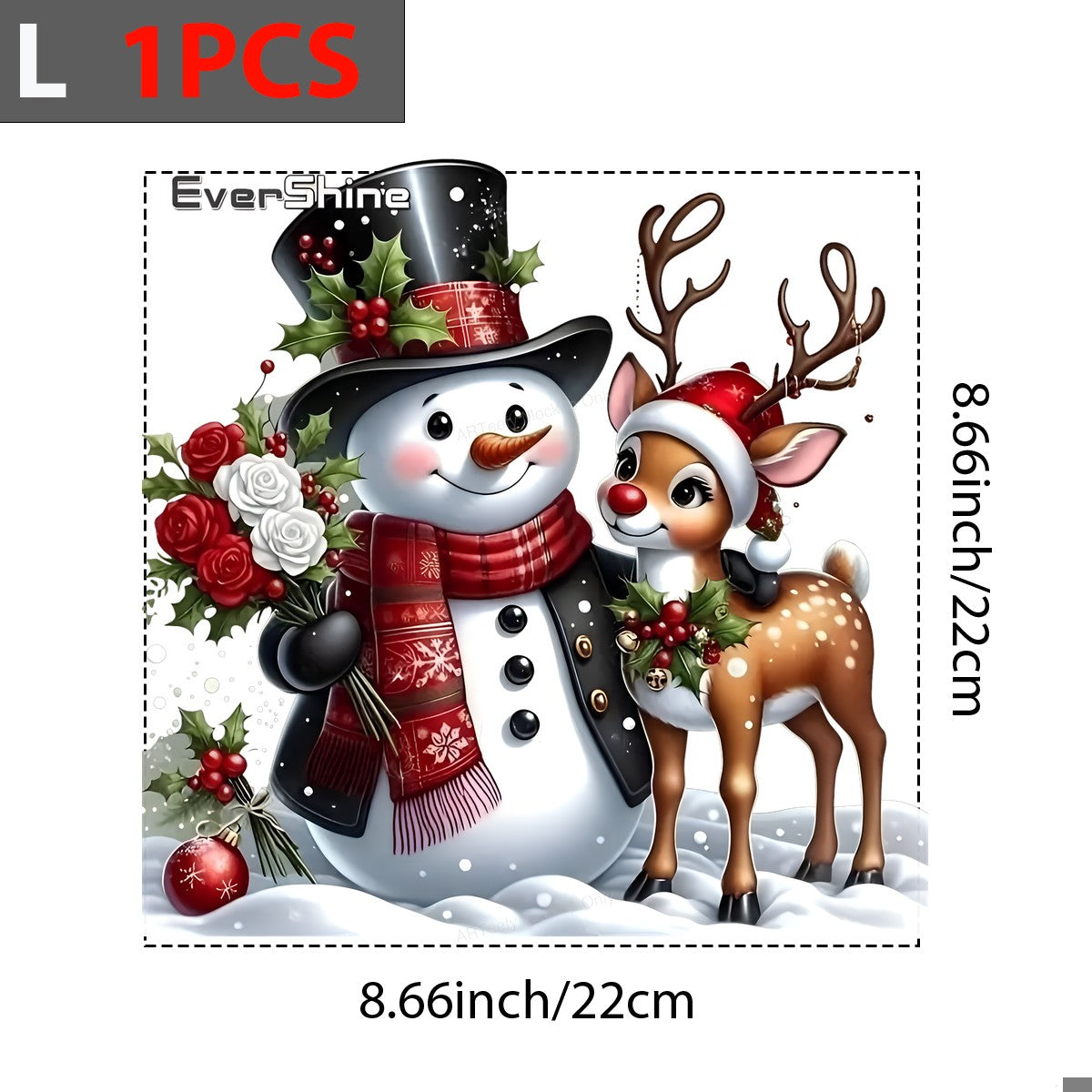 DTF Heat Transfer Iron On Sticker Heat Transfer Designs Ready to Press Snowman Reindeer Christmas Pattern for T Shirts Hoodies Local Warehouse - 7