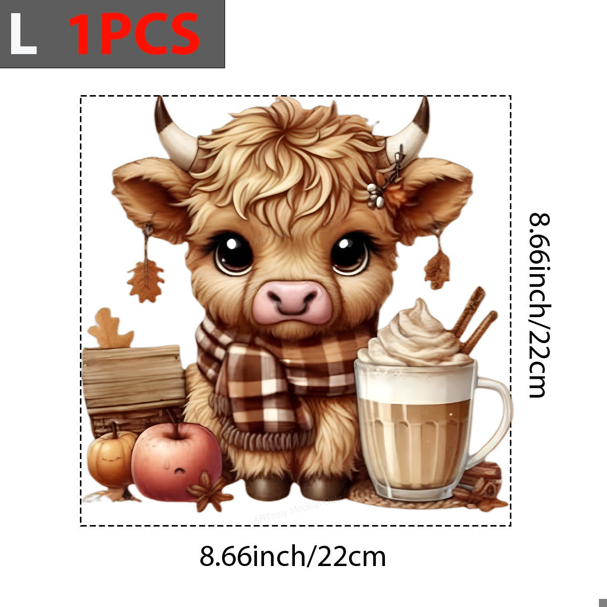 DTF Heat Transfer Iron On Sticker Heat Transfer Designs Ready to Press Cozy Autumn Highland Cow Fall Decor for T Shirts Hoodies Local Warehouse - 7