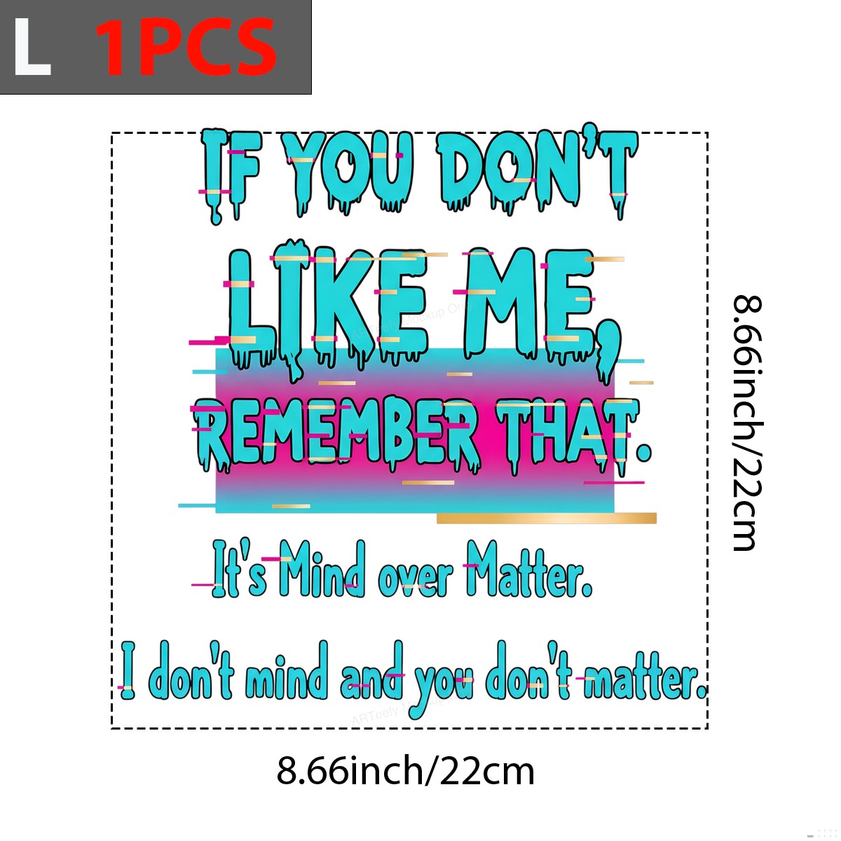 DTF Heat Transfer Iron On Sticker Iron On Transfers for T Shirts Motivational Quote Drip Lettering Design Casual Wear Vintage Merchandise Clearance - 7