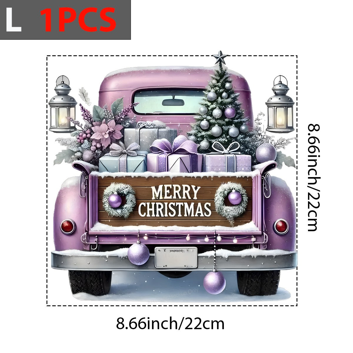 DTF Heat Transfer Iron On Sticker Iron On Heat Transfers Vintage Truck Christmas Theme Holiday Decorations for Shirts Hoodies Local Warehouse - 7