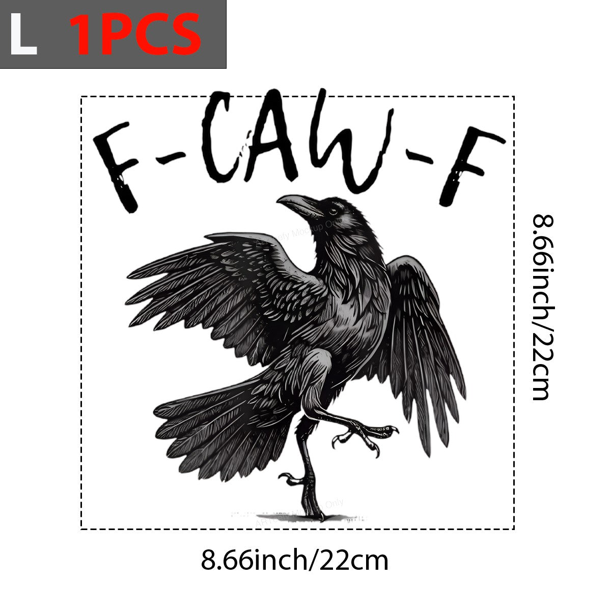 DTF Heat Transfer Iron On Sticker Iron On Heat Transfers Raven Illustration Gothic Style for T Shirts Halloween Decor Clearance Local Warehouse - 7