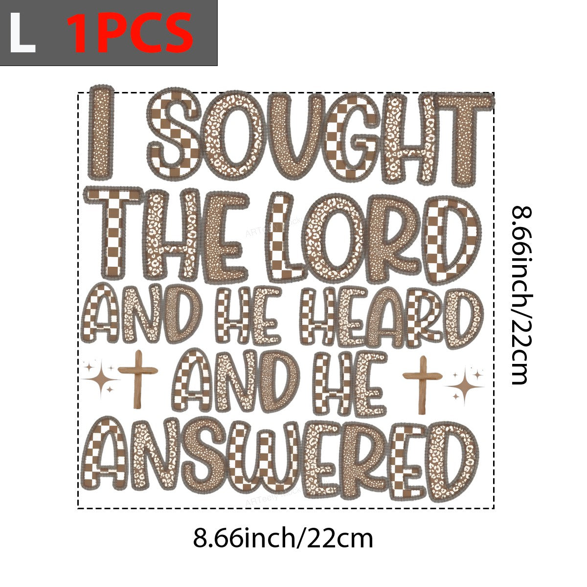 DTF Heat Transfer Iron On Sticker Iron On Heat Transfers Religious Faith Inspired Design for T Shirts Hoodies Local Warehouse - 7
