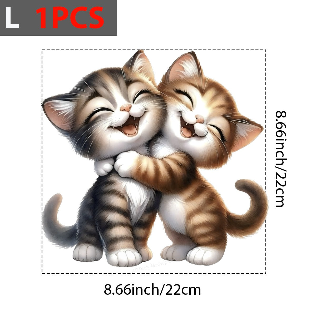 DTF Heat Transfer Iron On Sticker Iron On Heat Transfers Cute Cartoon Cats Embrace for Pet Lovers Apparel Hoodies Local Warehouse - 7