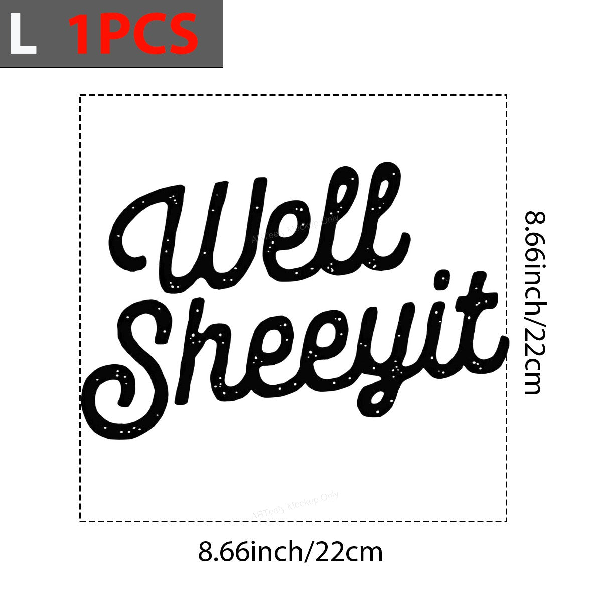 DTF Heat Transfer Iron On Sticker Iron On Heat Transfers Well Sheeyit Retro Lettering Style for T Shirts Hoodies Vintage Merchandise Clearance Local Warehouse - 7