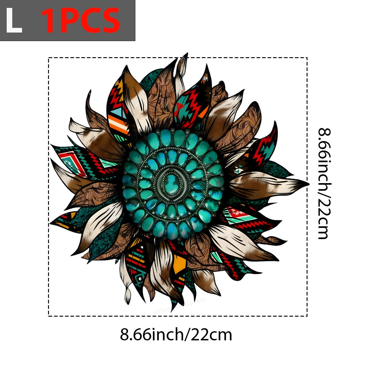 DTF Heat Transfer Iron On Sticker Iron On Heat Transfers Tribal Western Feather Design for T Shirts Bags Jackets Local Warehouse - 7
