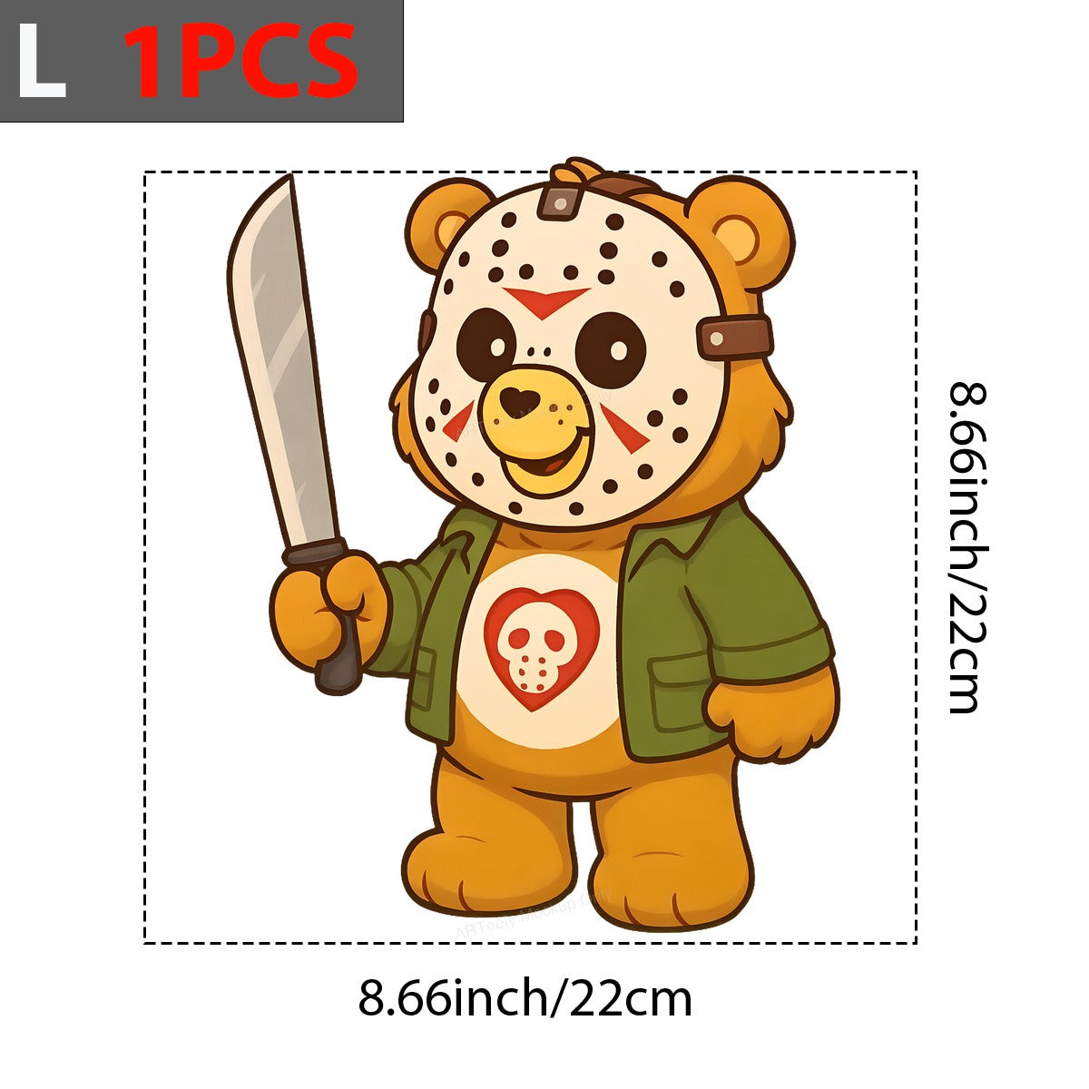 DTF Heat Transfer Iron On Sticker Iron On Heat Transfers Cartoon Bear Mask Design Halloween Party Favors Local Warehouse Clearance - 7