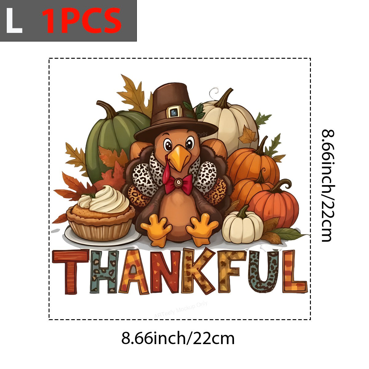 DTF Heat Transfer Iron On Sticker Iron On Heat Transfers Thanksgiving Turkey Design Fall Home Decor for Shirts Hoodies Local Warehouse - 7