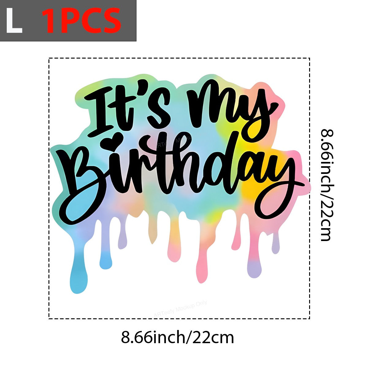 DTF Heat Transfer Iron On Sticker Iron On Heat Transfers Colorful Birthday Lettering for Party Shirts Hoodies Local Warehouse - 7