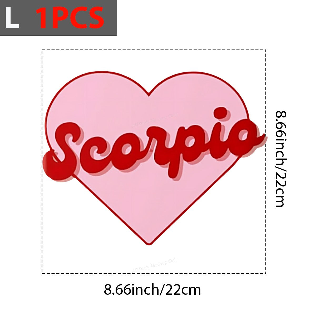 DTF Heat Transfer Iron On Sticker Iron On Transfers for T Shirts Scorpio Pink Heart Design Heat Press Ready for Astrology Lovers Apparel Local Warehouse - 7