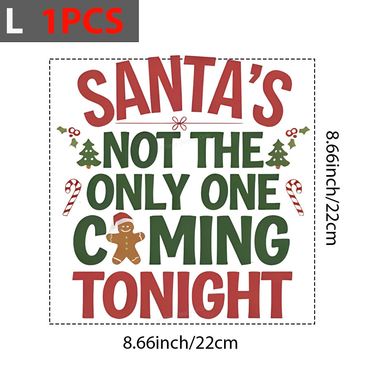 DTF Heat Transfer Iron On Sticker Iron On Heat Transfers Holiday Gingerbread Man Design Christmas Decorations for Home Indoor Apparel Clearance - 7