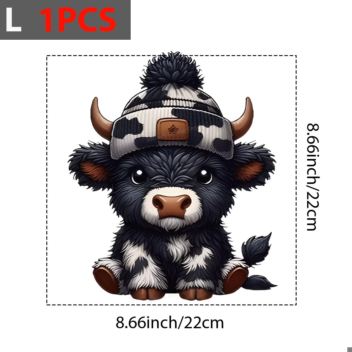 DTF Heat Transfer Iron On Sticker Iron On Transfers for T Shirts Cute Highland Cow with Winter Hat Animal Design for Apparel Home Decor Clearance - 7