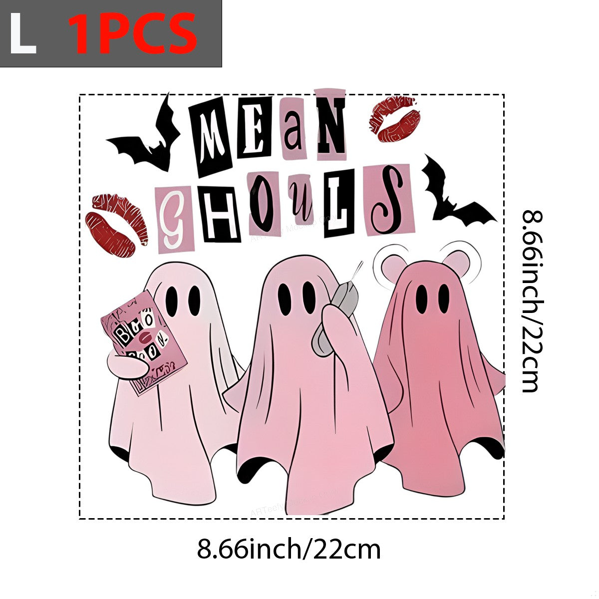 DTF Heat Transfer Iron On Sticker Iron On Transfers for T Shirts Mean Ghouls Ghost Design Halloween Iron On Heat Transfers Clearance Local Warehouse - 7