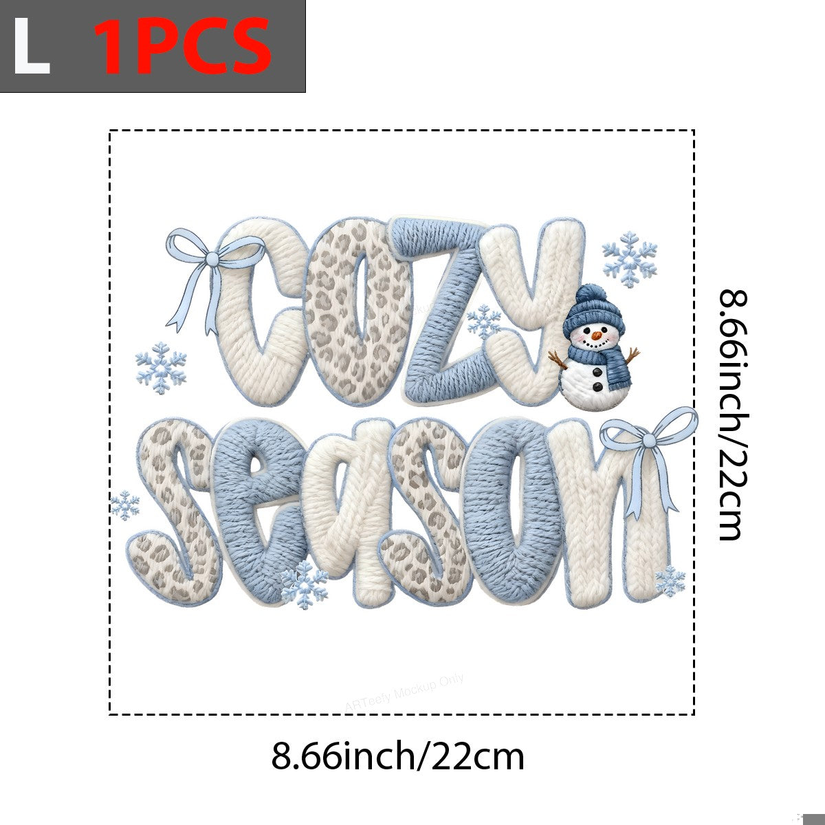 DTF Heat Transfer Iron On Sticker Iron On Heat Transfers Cozy Season Snowman Design for Winter Apparel Christmas Decorations Clearance - 7