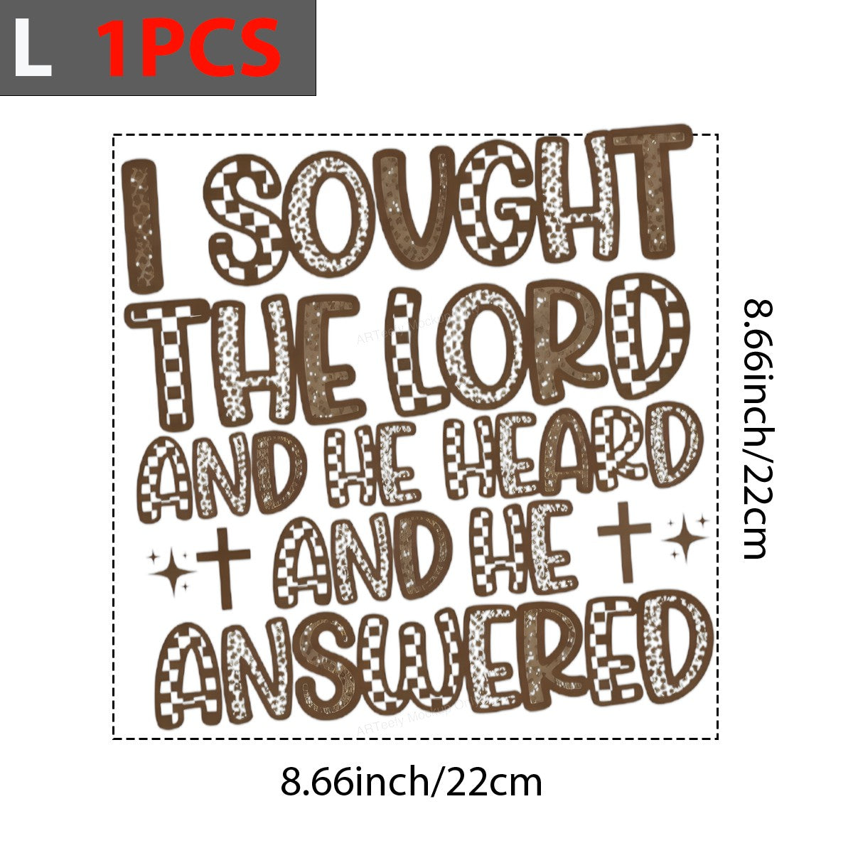 DTF Heat Transfer Iron On Sticker Iron On Heat Transfers Religious Quote Design Inspirational Faith Apparel Local Warehouse - 7