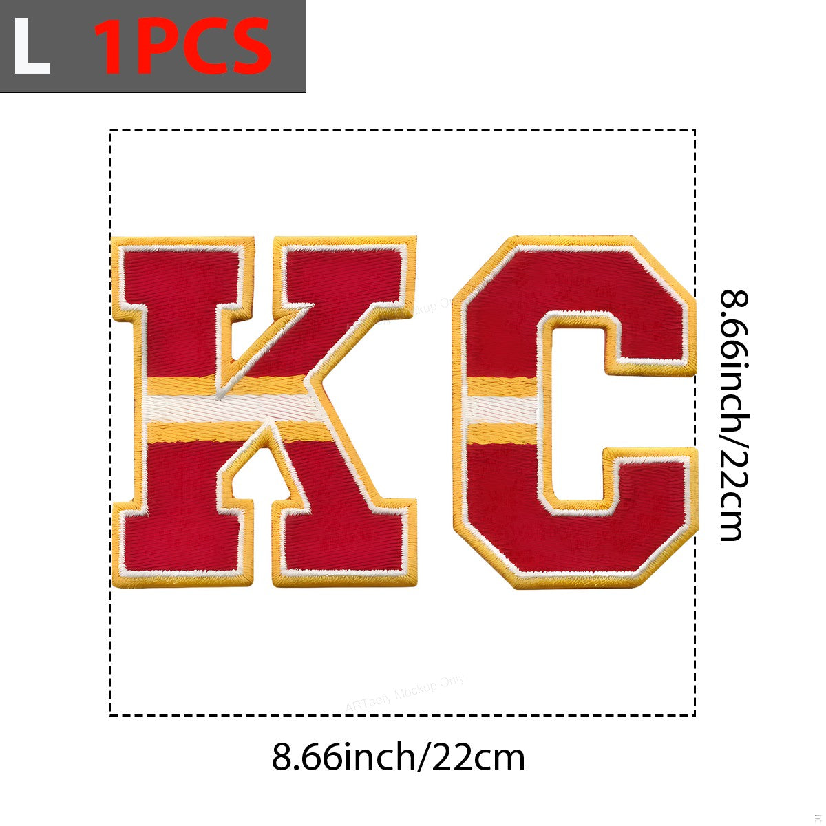 DTF Heat Transfer Iron On Sticker Iron On Heat Transfers KC Football Team Inspired Patch for Apparel Bags Jackets Local Warehouse - 7