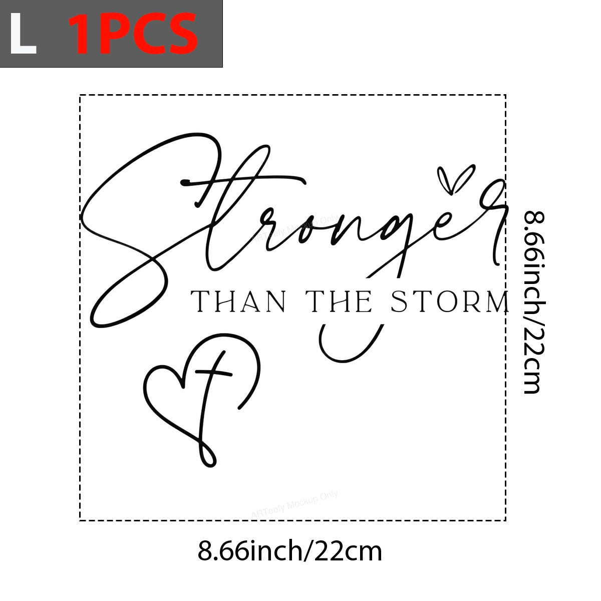 DTF Heat Transfer Iron On Sticker Iron On Heat Transfers Stronger Than The Storm Inspirational Design for Apparel Bags Jackets Clearance - 7