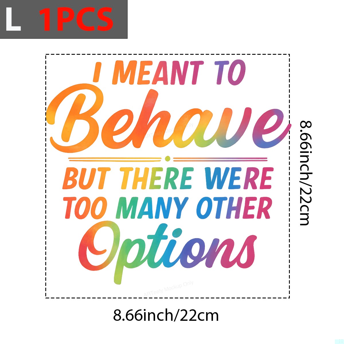 DTF Heat Transfer Iron On Sticker Iron On Heat Transfers Colorful Humorous Lettering for T Shirts Casual Wear Clearance - 7