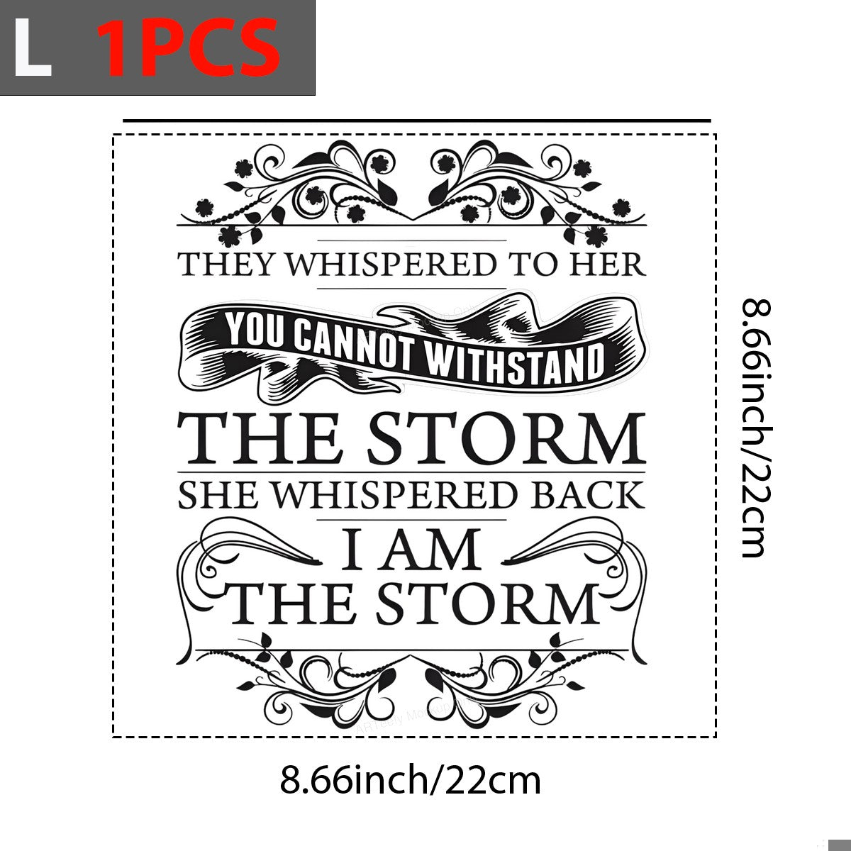 DTF Heat Transfer Iron On Sticker Iron On Heat Transfers Empowering Quote Floral Design for Apparel Bags Jackets Local Warehouse - 7