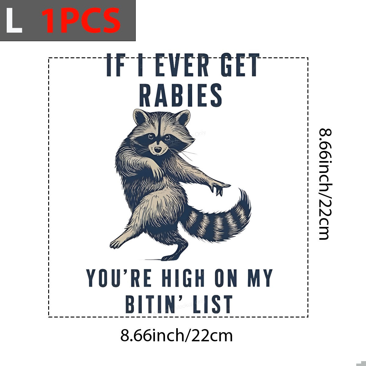 DTF Heat Transfer Iron On Sticker Iron On Heat Transfers Funny Raccoon Design for T Shirts Hoodies Clearance - 7