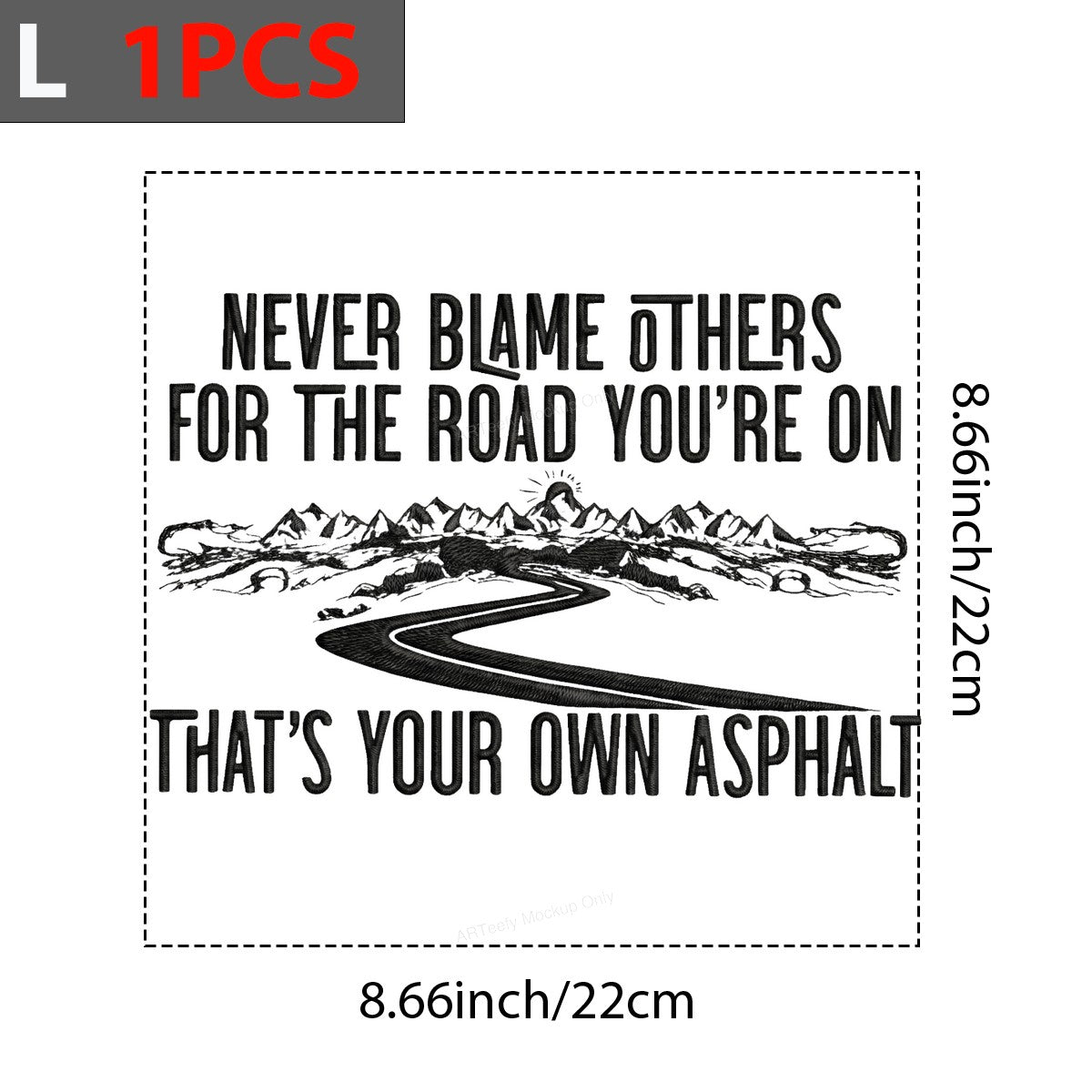 DTF Heat Transfer Iron On Sticker Iron On Heat Transfers Motivational Road Quote Design for Apparel Bags Jackets Local Warehouse - 7
