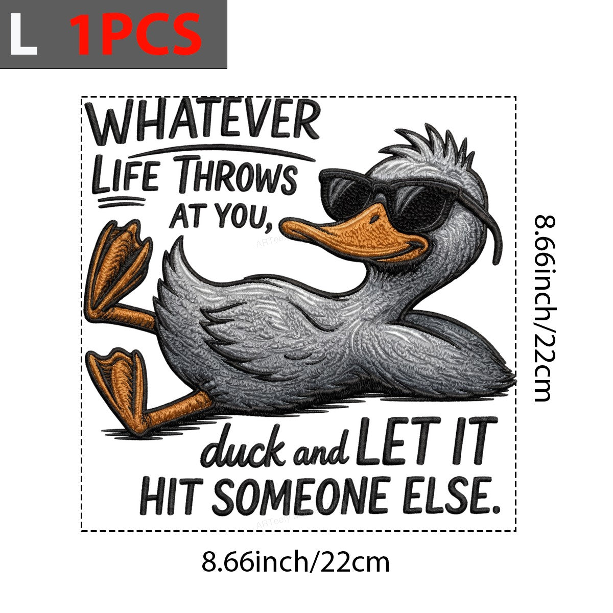 DTF Heat Transfer Iron On Sticker Iron On Heat Transfers Duck with Sunglasses Fun Graphic for T Shirts Casual Wear Clearance - 7