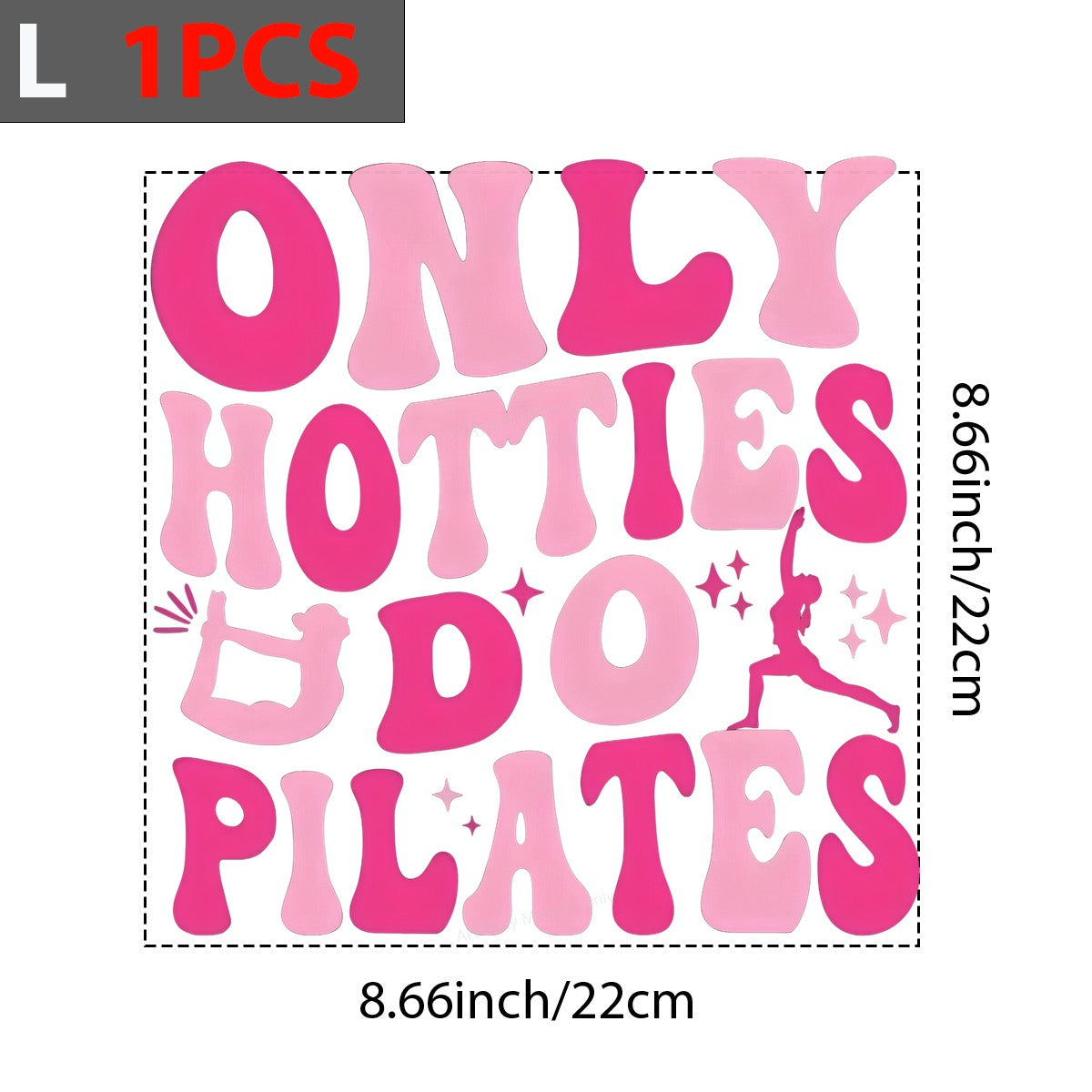 DTF Heat Transfer Iron On Sticker Iron On Heat Transfers Pink Pilates Inspired Design for T Shirts Hoodies Local Warehouse - 7