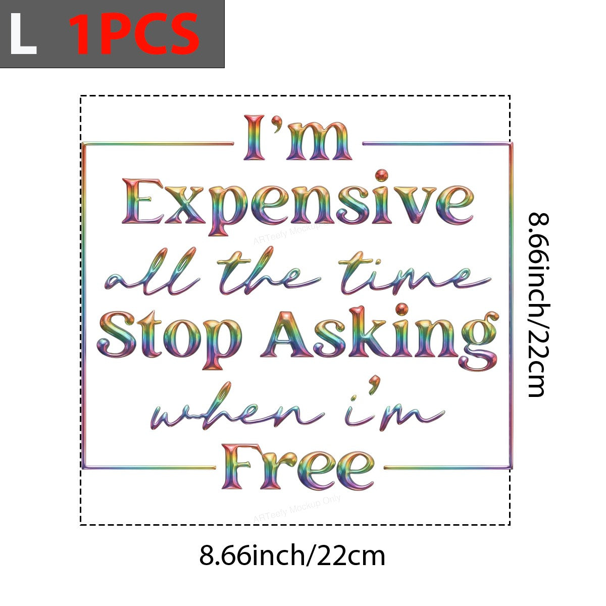 DTF Heat Transfer Iron On Sticker Iron On Heat Transfers Colorful Lettering Style for Apparel Bags Jackets Local Warehouse - 7